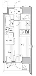 ARKMARK大森町ASYLCOURT 1DKの間取図画像