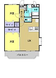 ユーミーなでしこ 2LDKの間取図画像