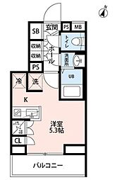 川崎市多摩区登戸マンション 1Kの間取図画像