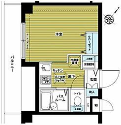 フェニックスエルミタージュ 1Kの間取図画像