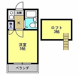 ABLE日進 1Kの間取図画像
