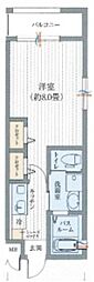 ワコーレヴィータ伊丹北本町 1Kの間取図画像