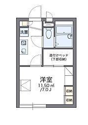 レオパレスクエスタ 1Kの間取図画像