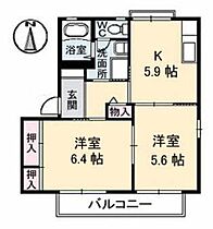 リバティ21 A0201 ｜ 岡山県総社市福井2141（賃貸アパート2K・2階・43.75㎡） その2