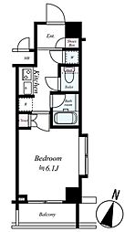 グラントゥルース板橋本町 7階1Kの間取り