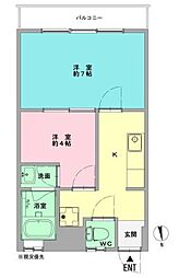 三科マンション 2Kの間取図画像