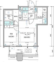 パークタワー勝どきサウス 1LDKの間取図画像
