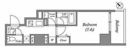 フォレシティ蔵前 1Kの間取図画像