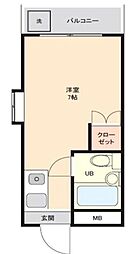 メゾン秀 1Kの間取図画像