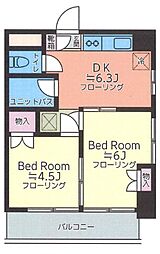アーク亀戸3丁目 1DKの間取図画像