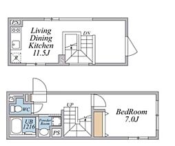 LEGALAND武蔵小山ANNEX 4階1LDKの間取り