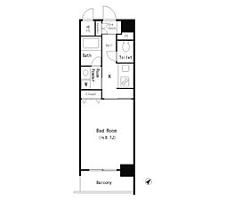 エル・セレーノ石屋川 1Kの間取図画像