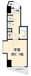 メインステージ十条 1Kの間取図画像