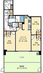 パークホームズ志村坂上 2SLDKの間取図画像