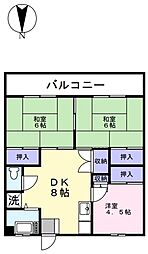 小寺ビル 3DKの間取図画像
