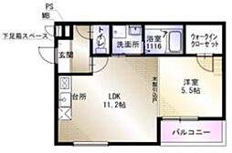 ソレイユ百舌鳥3番館 1LDKの間取図画像