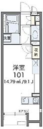 レオネクスト神木本町 ワンルームの間取図画像