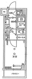 スカイコート千鳥町 1Kの間取図画像