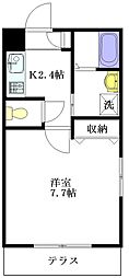 メモラービュ 1Kの間取図画像
