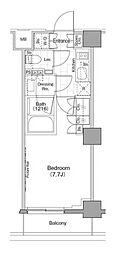 ザ・パークハビオ新宿 1Kの間取図画像