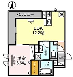 D-Residence千里丘 1LDKの間取図画像