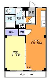 メゾンイシダ 1LDKの間取図画像