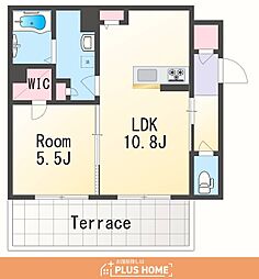 プロヌーブ今福 1LDKの間取図画像