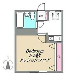 コンフォール城南G棟 1Kの間取図画像