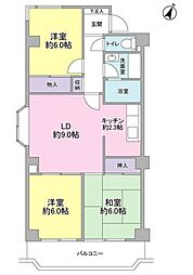 ジュノーヒル 3LDKの間取図画像