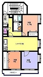 パストラル湘南 3LDKの間取図画像
