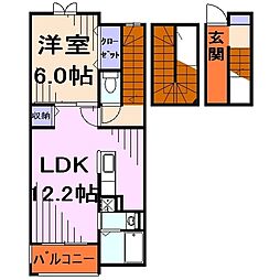 シェーネ 1LDKの間取図画像
