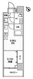 SEASONFLATS柿の木坂 1DKの間取図画像