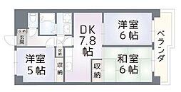 グリーンプラザ市ヶ尾 3DKの間取図画像