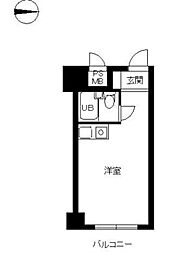 スカイコート渋谷 ワンルームの間取図画像