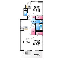 パルクエストIII 2LDKの間取図画像
