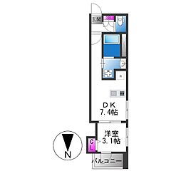 ハーモニーテラス鷹合 1DKの間取図画像