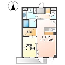 スマイルアネックス東三国ヶ丘 1LDKの間取図画像