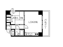 コモド大濠 1LDKの間取図画像
