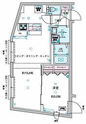GENOVIA根津 1LDKの間取図画像