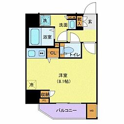 KNOTS大山 10階ワンルームの間取り