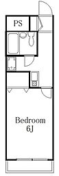 ミパラシオ 1Kの間取図画像