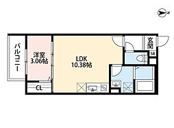 シャン・ルミエールおおとり 1LDKの間取図画像