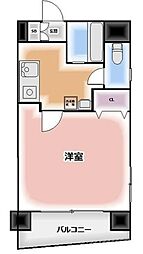 東林ビル 7階1Kの間取り