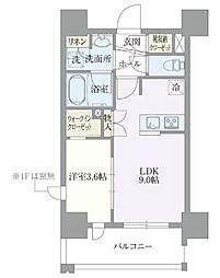 ライトテラス浅草 1LDKの間取図画像