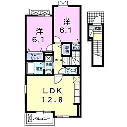 コンフォート1 2LDKの間取図画像