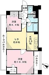 ジェイパーク中目黒 2LDKの間取図画像