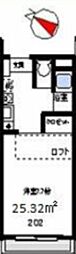 上福岡Sコーポラス 1Kの間取図画像