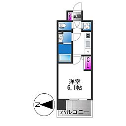 CREST TAPP 大阪EAST 1Kの間取図画像
