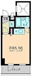 クオリアコート ワンルームの間取図画像