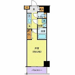 クレヴィスタ中板橋 10階1Kの間取り